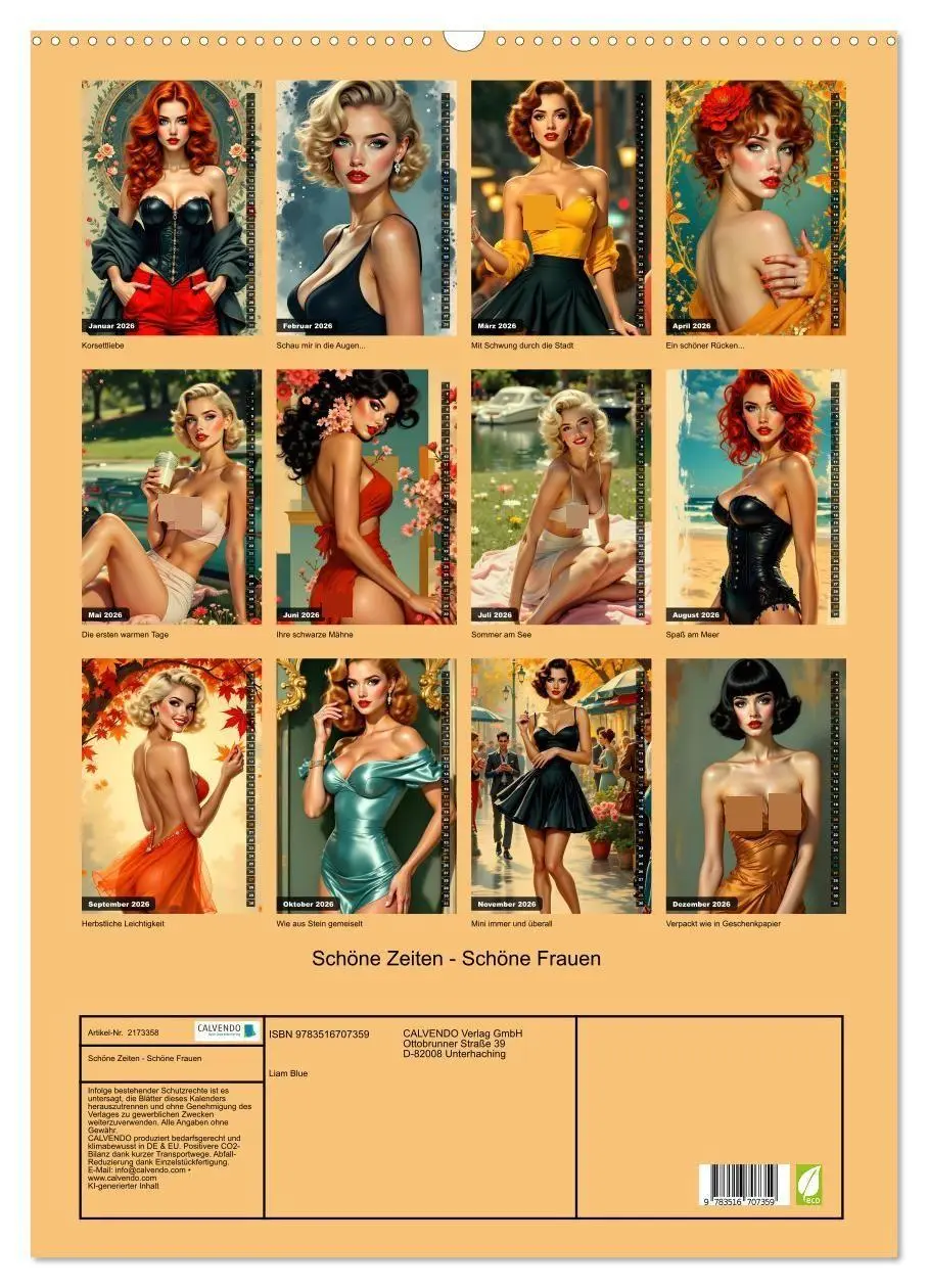 Bild: 9783516707359 | Schöne Zeiten - Schöne Frauen (Wandkalender 2026 DIN A2 hoch),...