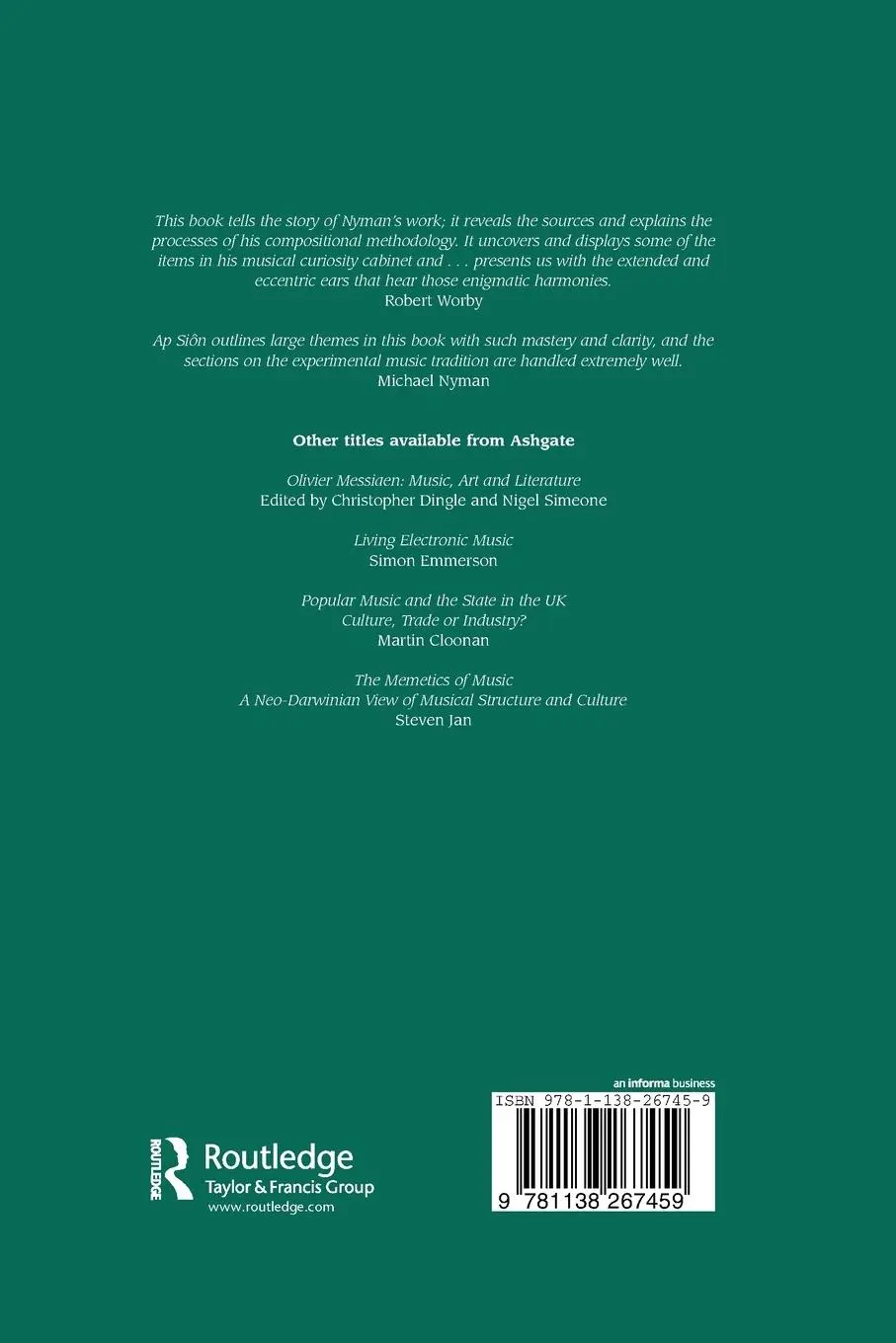 Rückseite: 9781138267459 | The Music of Michael Nyman | Texts, Contexts and Intertexts | Siôn