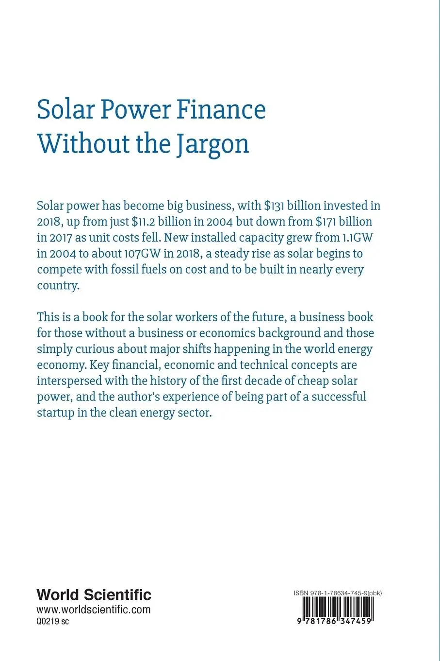 Rückseite: 9781786347459 | Solar Power Finance Without the Jargon | Jenny Chase | Taschenbuch