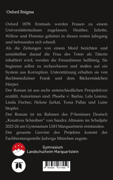 Rückseite: 9783384277459 | Oxford Enigma | Historischer Krimi | Luise Stopfer (u. a.) | Buch