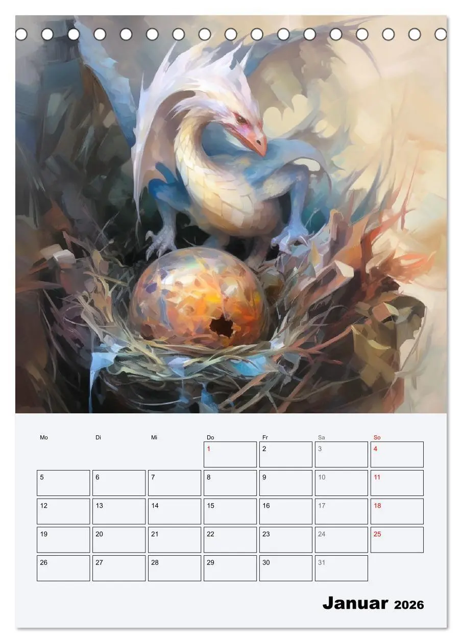 Bild: 9783516317459 | Drachenland. Gefürchtete Fabelwesen im Gotik-Stil (Tischkalender...
