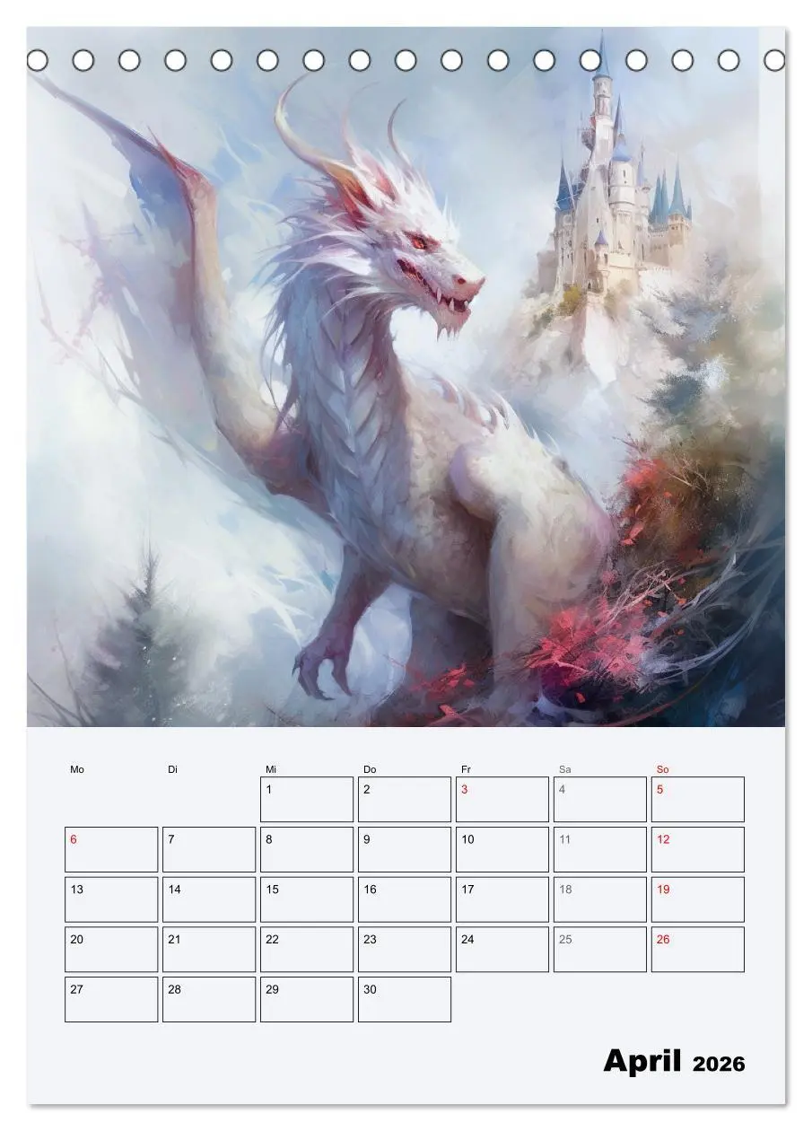 Bild: 9783516317459 | Drachenland. Gefürchtete Fabelwesen im Gotik-Stil (Tischkalender...