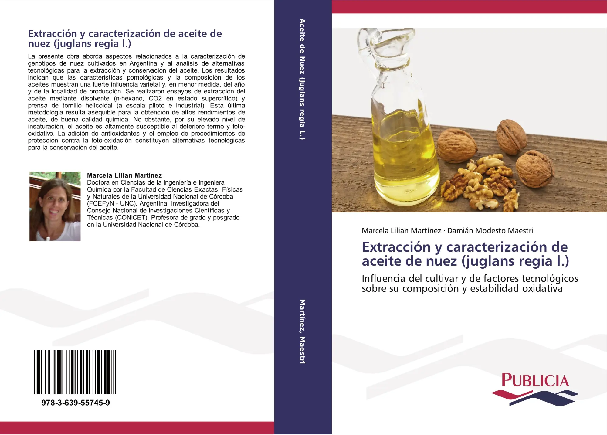 Cover: 9783639557459 | Extracción y caracterización de aceite de nuez (juglans regia l.)