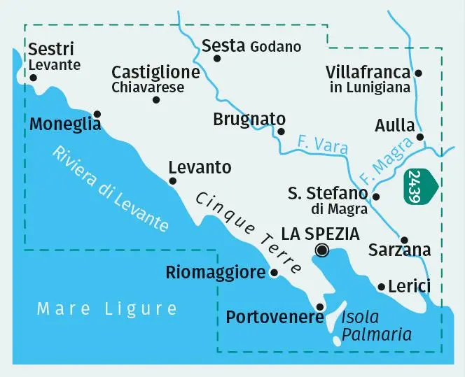 Bild: 9783991217459 | KOMPASS Wanderkarte 2450 Cinque Terre 1:35.000 | (Land-)Karte | 2023