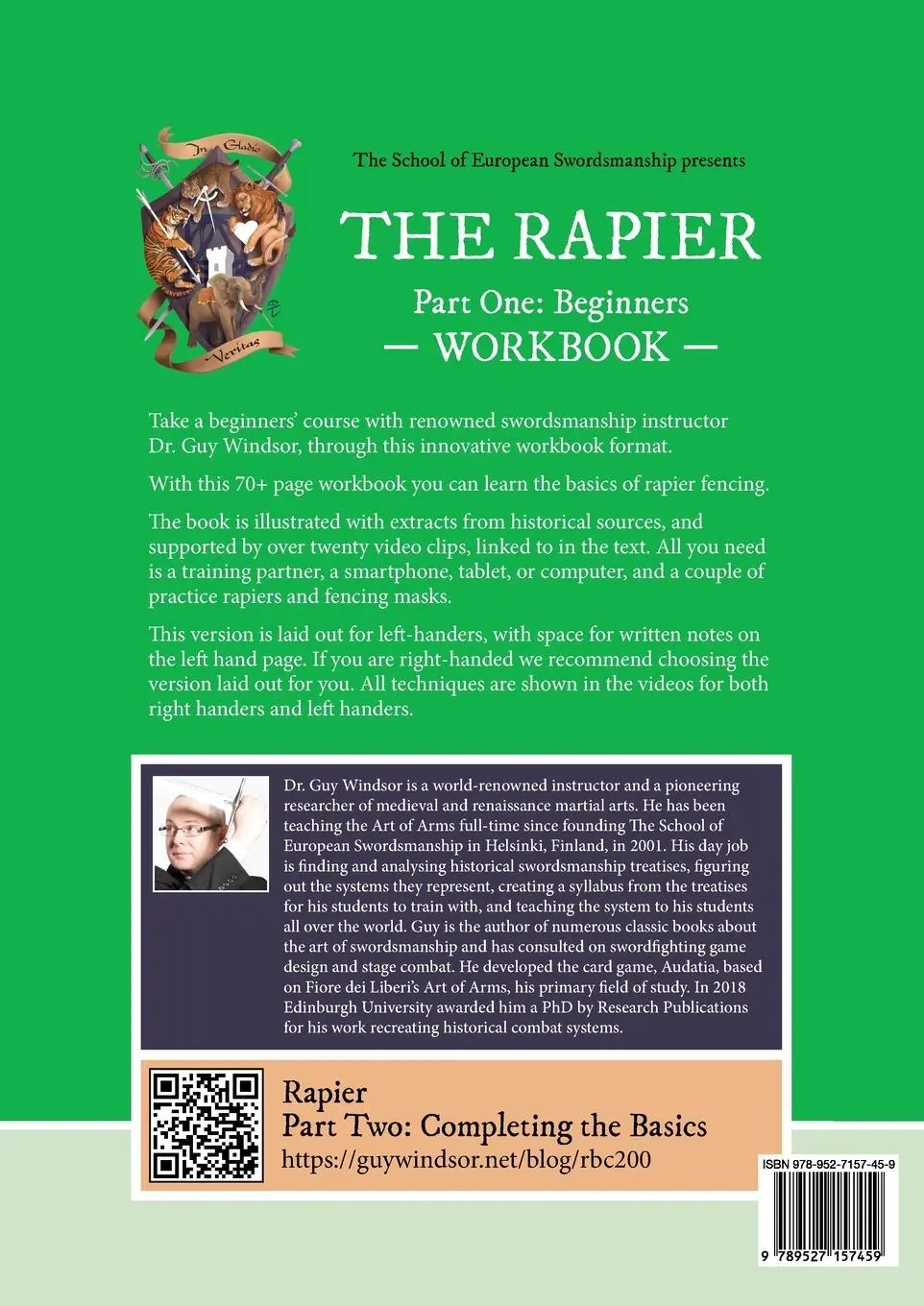Rückseite: 9789527157459 | The Rapier Part One Beginners Workbook | Left Handed Layout | Windsor