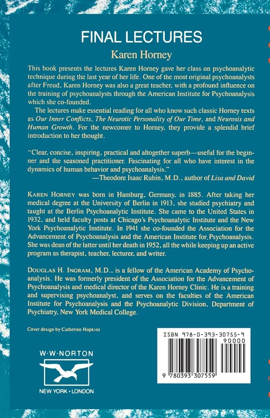 Rückseite: 9780393307559 | Final Lectures | Karen Horney | Taschenbuch | Englisch | 1987