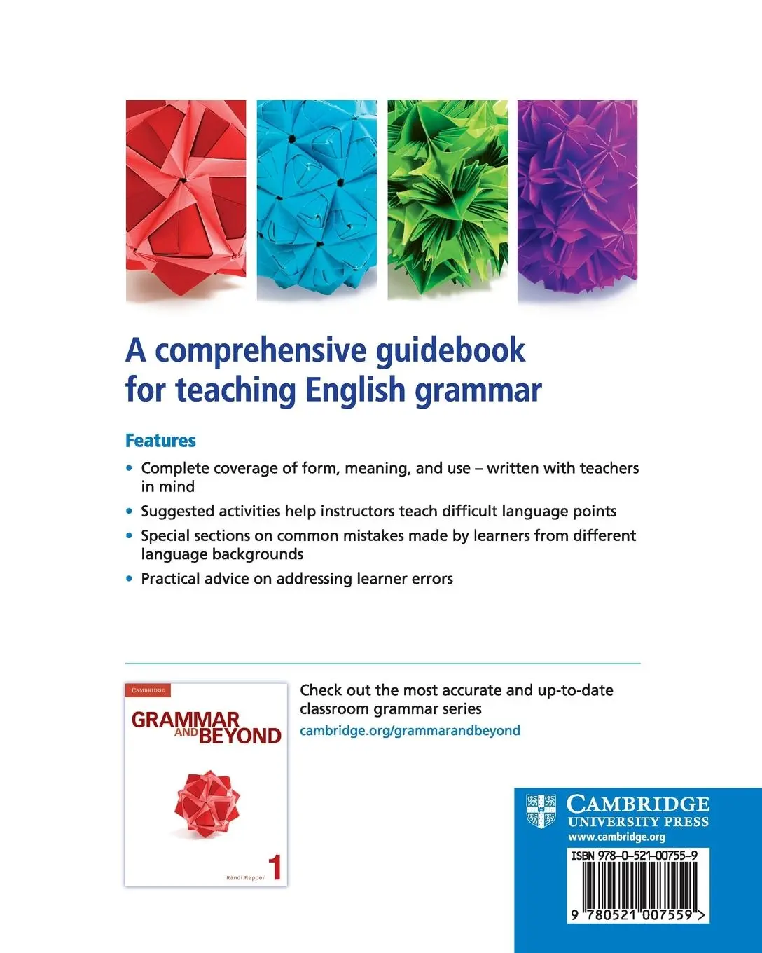 Rückseite: 9780521007559 | The Teacher's Grammar of English with Answers | Ron Cowan | Buch