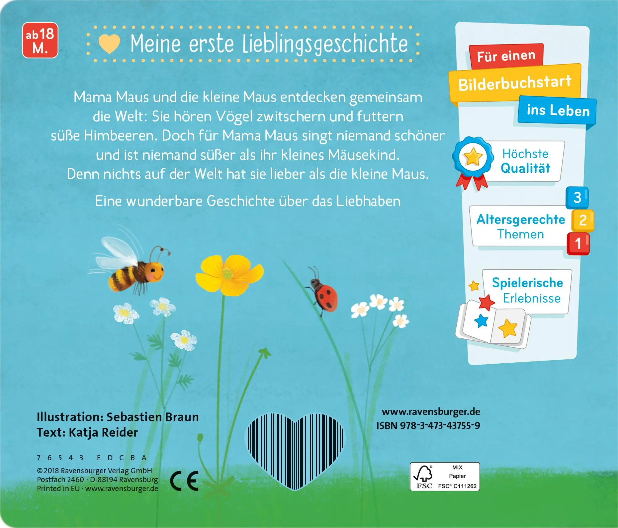 Rückseite: 9783473437559 | Meine erste Lieblingsgeschichte: Ich hab dich lieb, kleine Maus | Buch