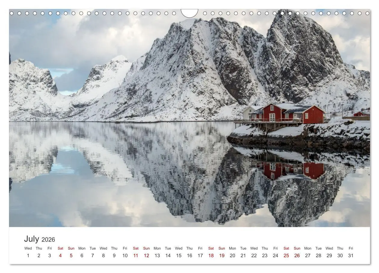 Bild: 9783516547559 | Lofoten Reflections in the water (Wall Calendar 2026 DIN A3...