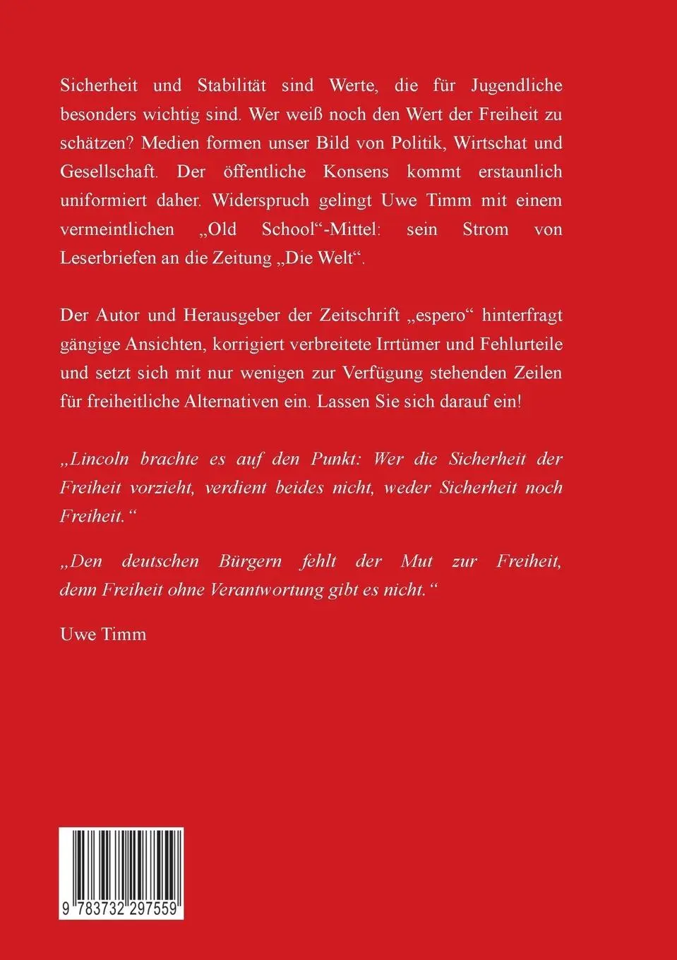Rückseite: 9783732297559 | Briefe an die Welt | Leserbriefe und Erinnerungen an Zeitzeugen | Timm
