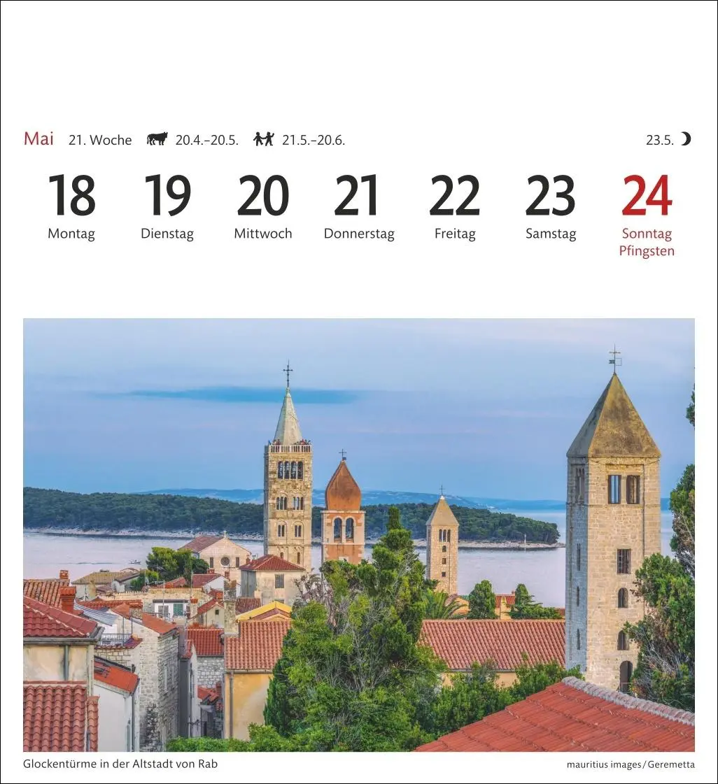 Bild: 9783840037559 | Kroatien Sehnsuchtskalender 2026 - Wochenkalender mit 53 Postkarten
