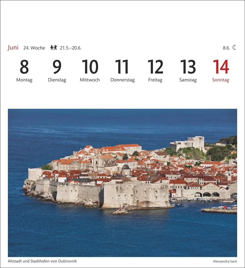 Bild: 9783840037559 | Kroatien Sehnsuchtskalender 2026 - Wochenkalender mit 53 Postkarten