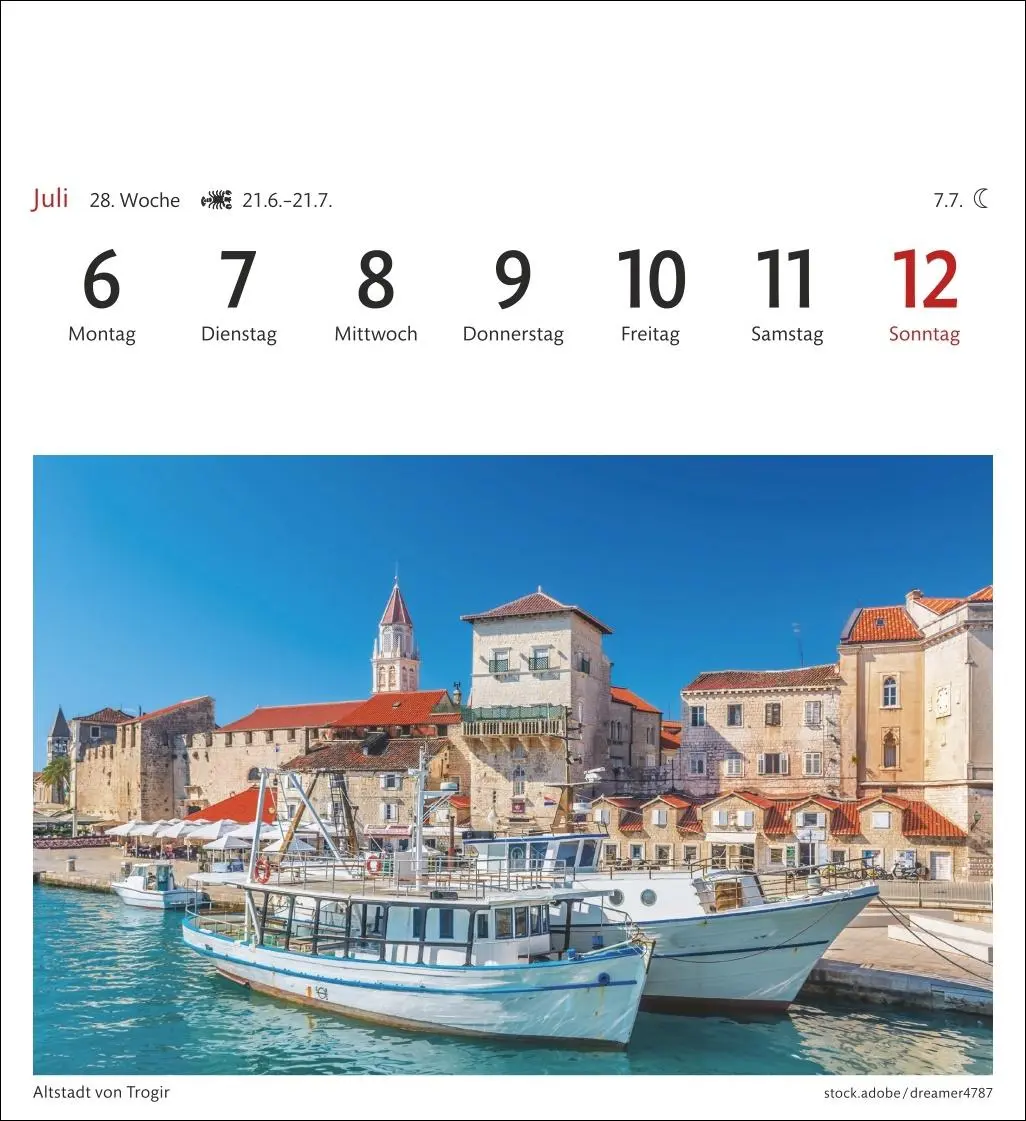 Bild: 9783840037559 | Kroatien Sehnsuchtskalender 2026 - Wochenkalender mit 53 Postkarten