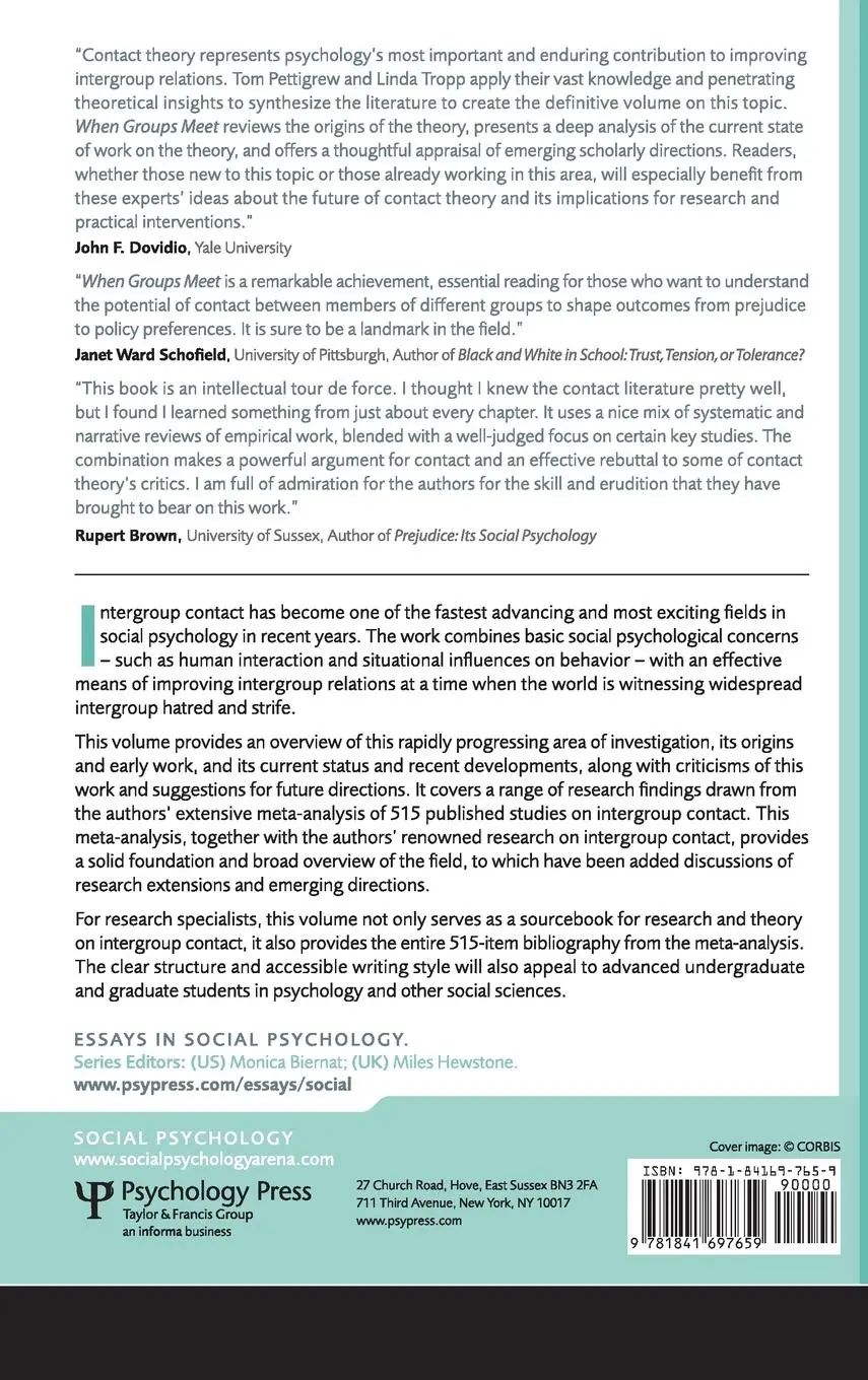 Rückseite: 9781841697659 | When Groups Meet | The Dynamics of Intergroup Contact | Buch | 2011
