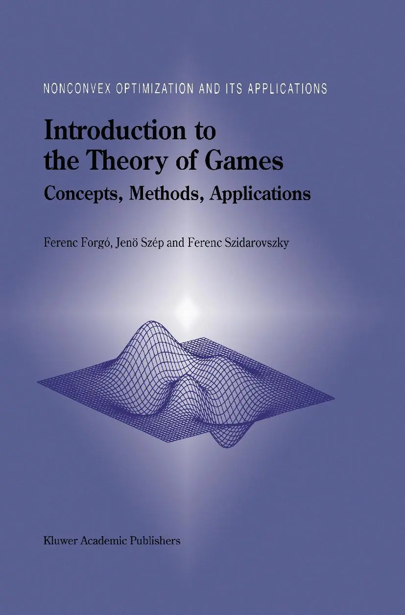 Cover: 9780792357759 | Introduction to the Theory of Games | Concepts, Methods, Applications