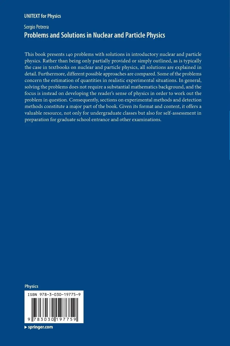 Rückseite: 9783030197759 | Problems and Solutions in Nuclear and Particle Physics | Petrera | xii