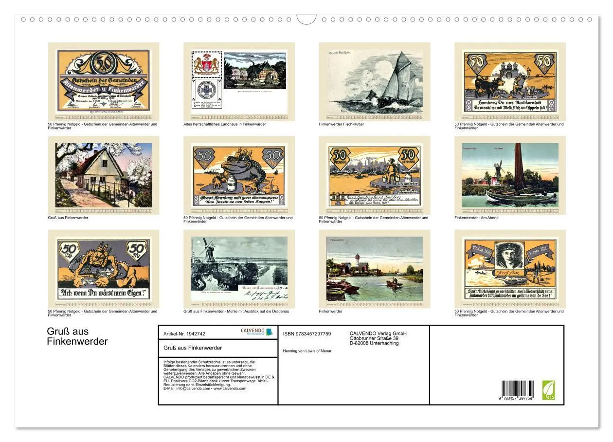 Bild: 9783457297759 | Gruß aus Finkenwerder (Wandkalender 2026 DIN A2 quer), CALVENDO...