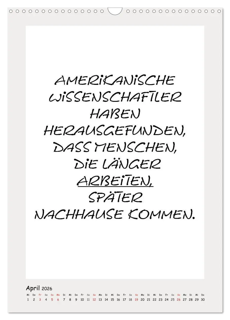 Bild: 9783516387759 | Sprüchekalender. Witziges fürs Büro (Wandkalender 2026 DIN A3...