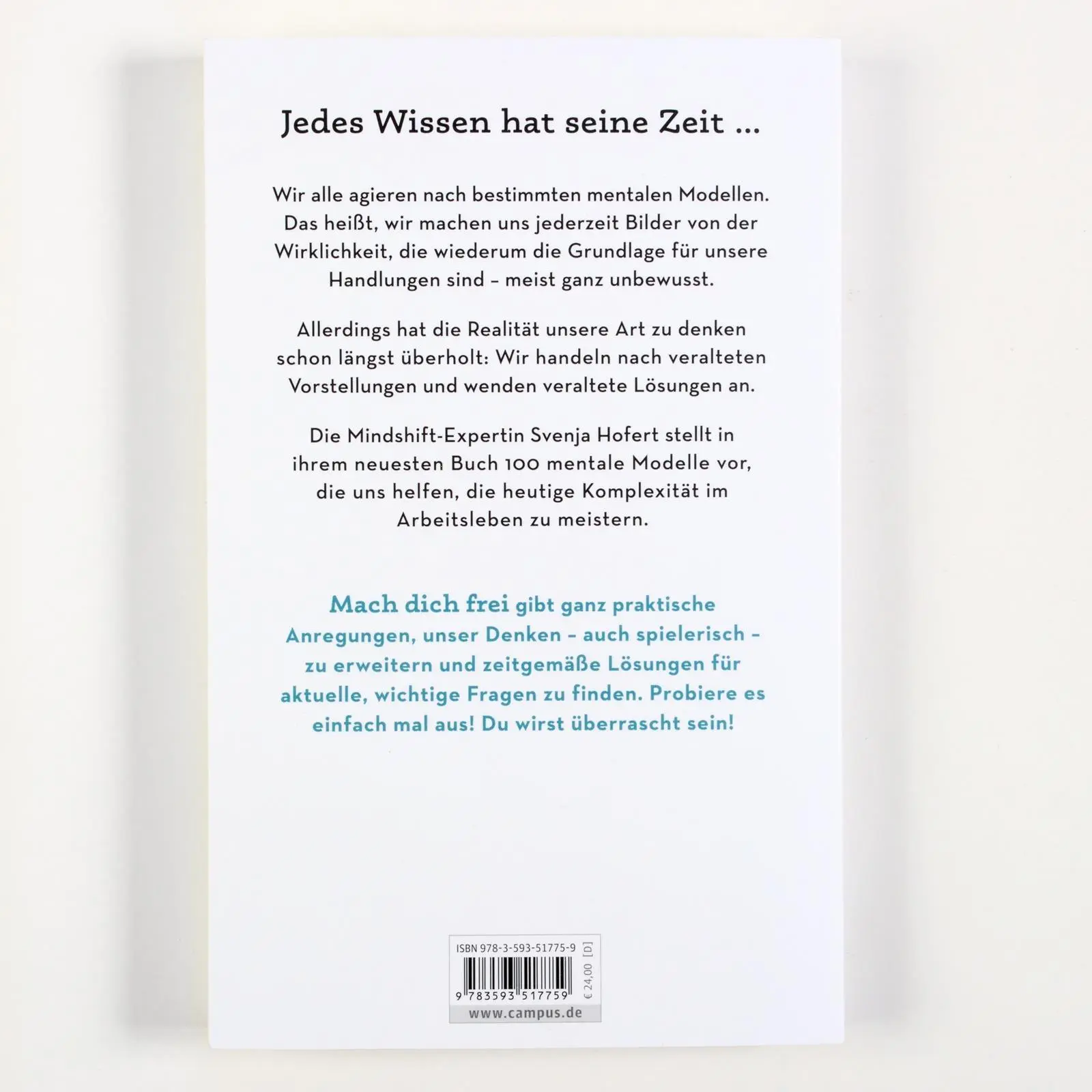 Rückseite: 9783593517759 | Mach dich frei! | Svenja Hofert | Taschenbuch | 312 S. | Deutsch