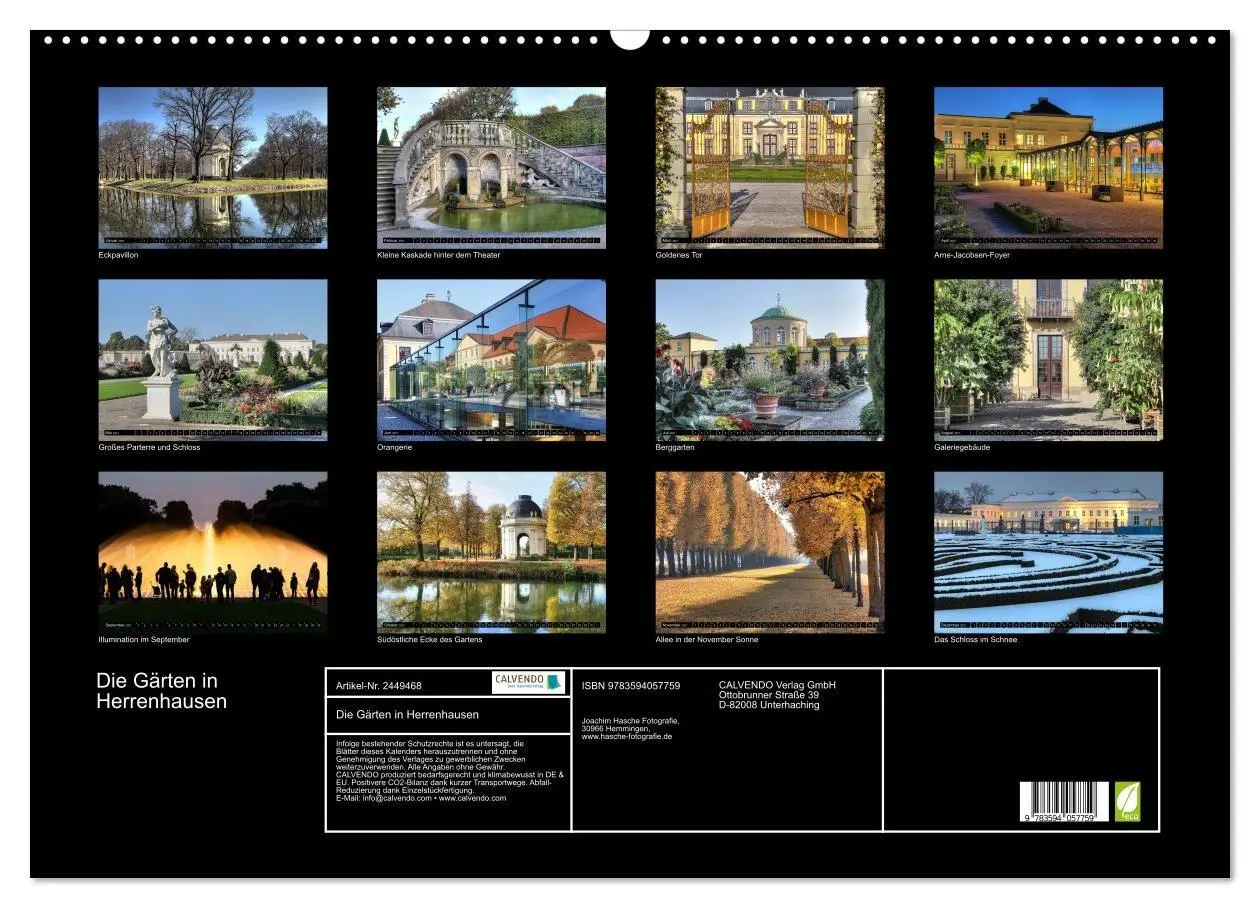 Bild: 9783594057759 | Die Gärten in Herrenhausen (Wandkalender 2027 DIN A2 quer),...