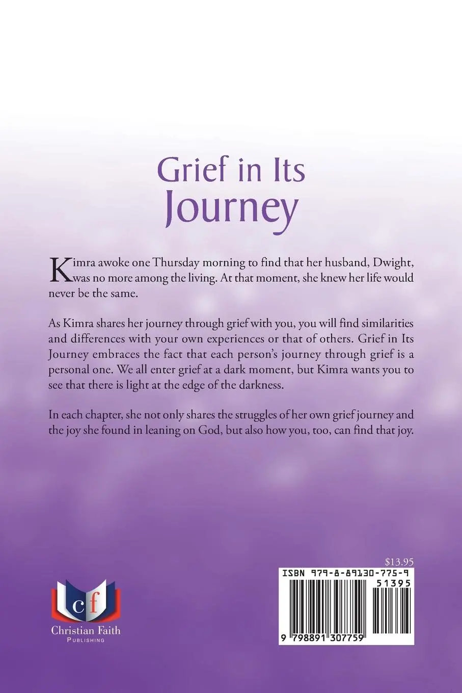 Rückseite: 9798891307759 | Grief in Its Journey | Kimra Sutton | Taschenbuch | Englisch | 2024