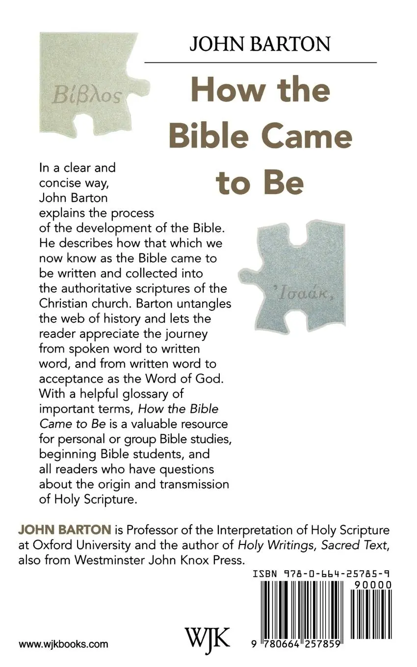 Rückseite: 9780664257859 | How the Bible Came to Be | John Barton | Taschenbuch | Englisch | 1998