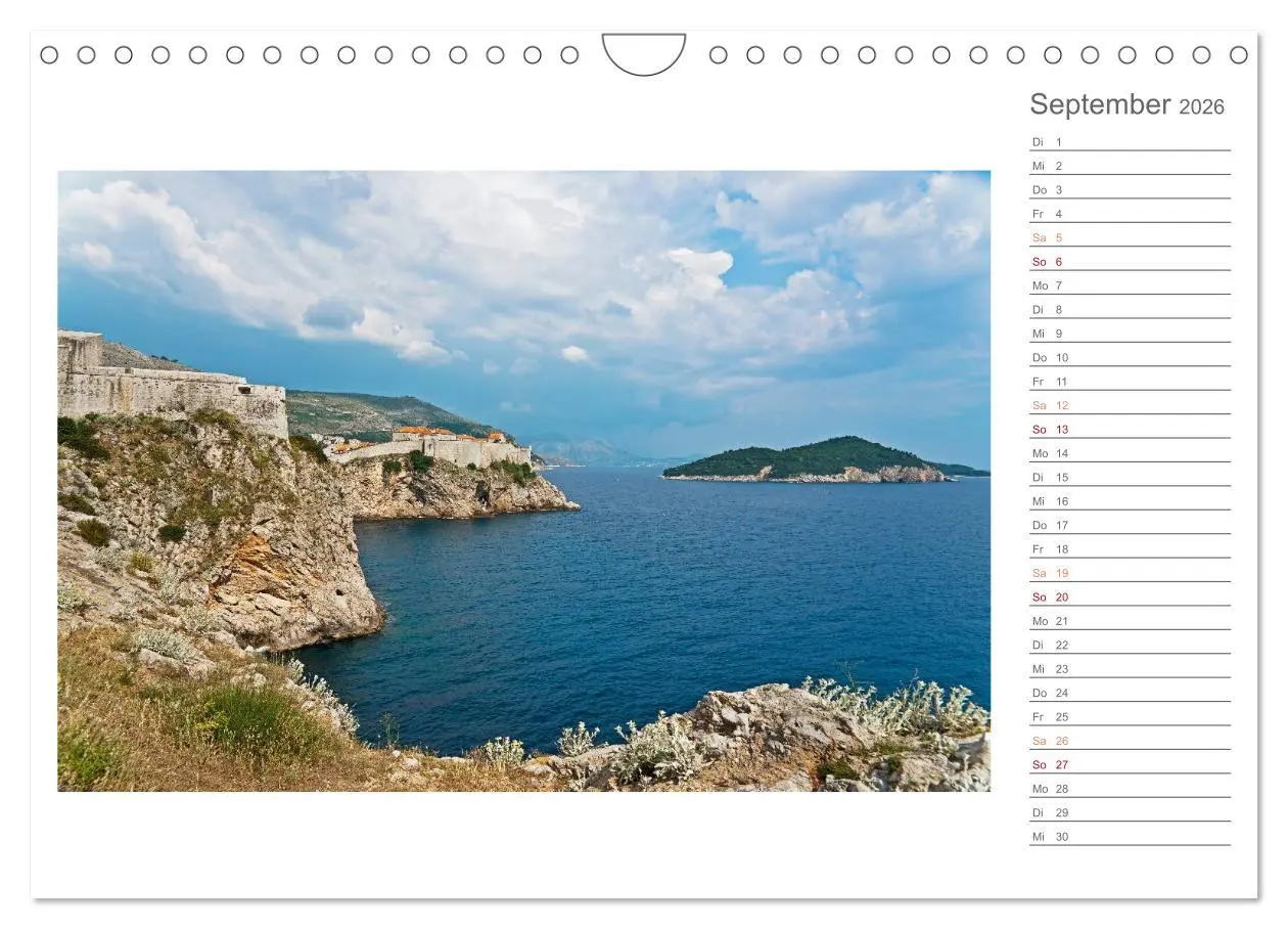 Bild: 9783516207859 | Kroatien, Terminplaner (Wandkalender 2026 DIN A4 quer), CALVENDO...