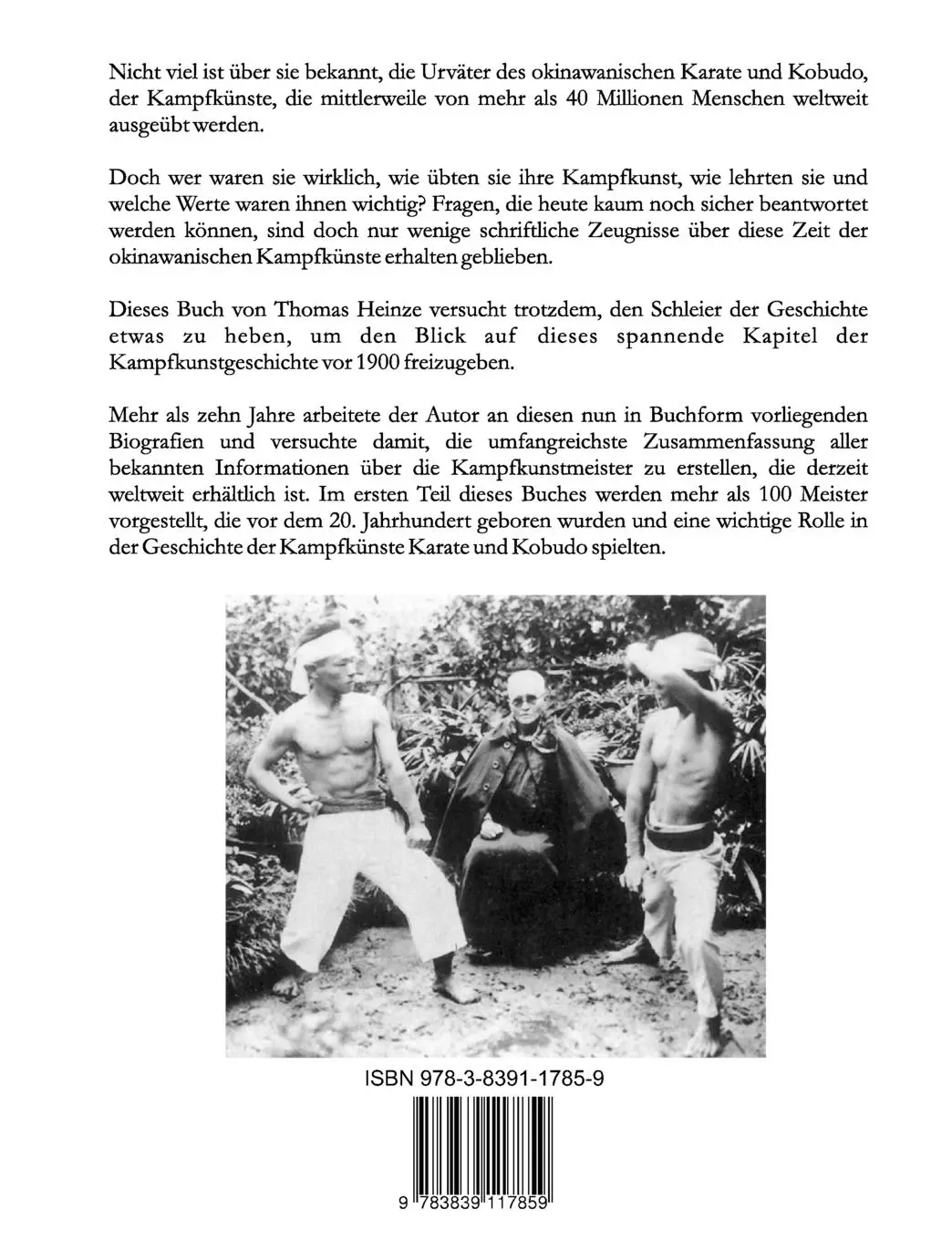 Rückseite: 9783839117859 | Die Meister des Karate und Kobudo | Teil 1: Vor 1900 | Thomas Heinze