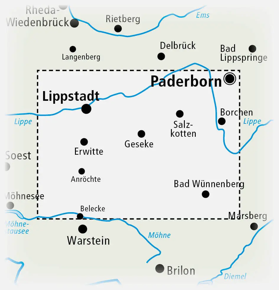 Bild: 9783899207859 | Publicpress Rad- und Wanderkarte Geseke, Lippstadt, Paderborn 1:50.000