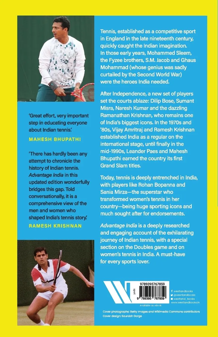Rückseite: 9789395767859 | Advantage India | The Story of Indian Tennis | Anindya Dutta | Buch