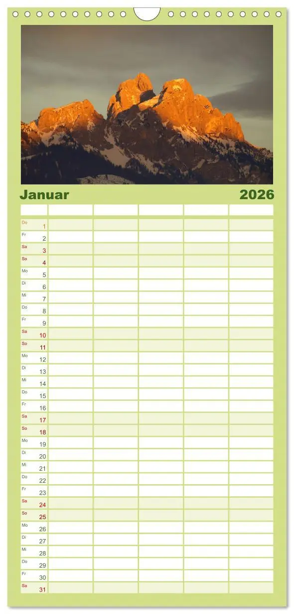 Bild: 9783516507959 | Familienplaner 2026 - Bergerlebnisse im Tannheimer Tal mit 5...