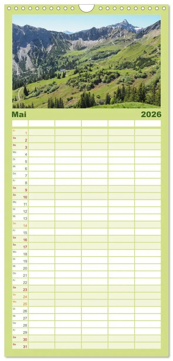 Bild: 9783516507959 | Familienplaner 2026 - Bergerlebnisse im Tannheimer Tal mit 5...