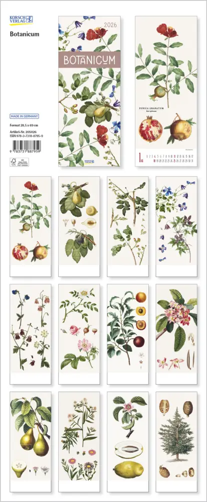 Bild: 9783731887959 | Botanicum 2026 | Verlag Korsch | Kalender | 14 S. | Deutsch | 2026