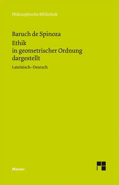 Cover: 9783787327959 | Ethik | Baruch de Spinoza | Taschenbuch | Philosophische Bibliothek