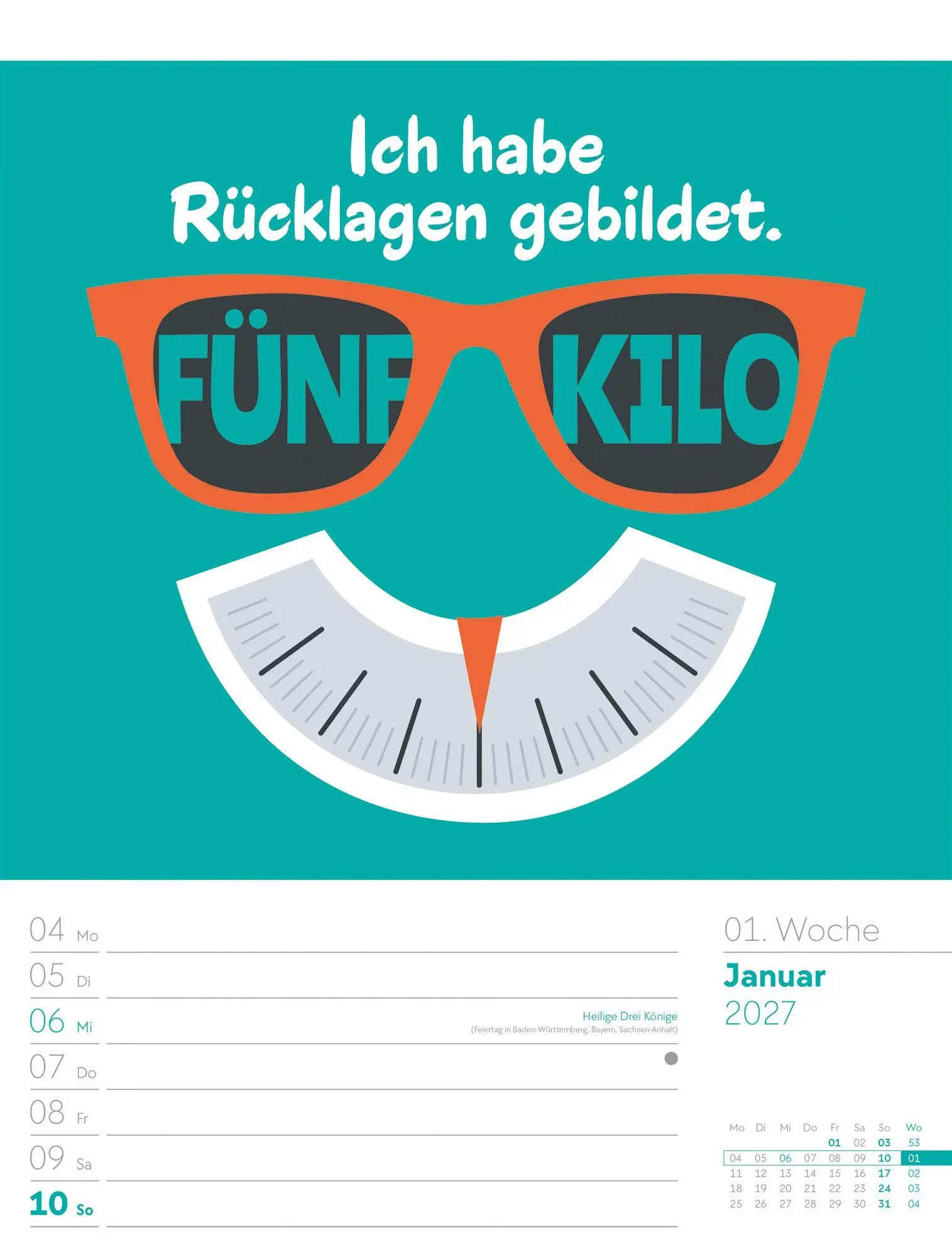 Bild: 9783838427959 | Klartext Sprüchekalender Wochenplaner 2027 | GmbH | Kalender | 56 S.