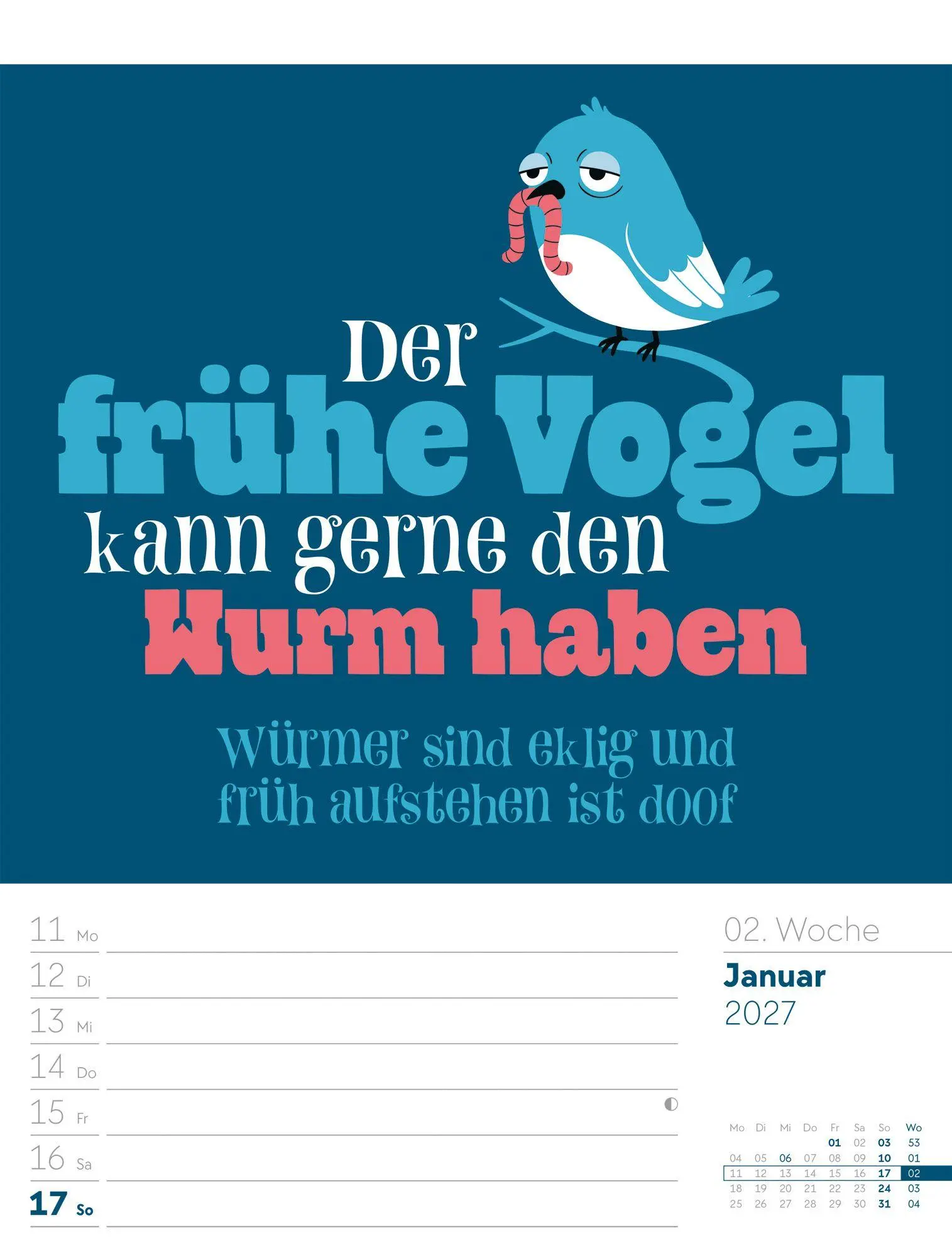 Bild: 9783838427959 | Klartext Sprüchekalender Wochenplaner 2027 | GmbH | Kalender | 56 S.
