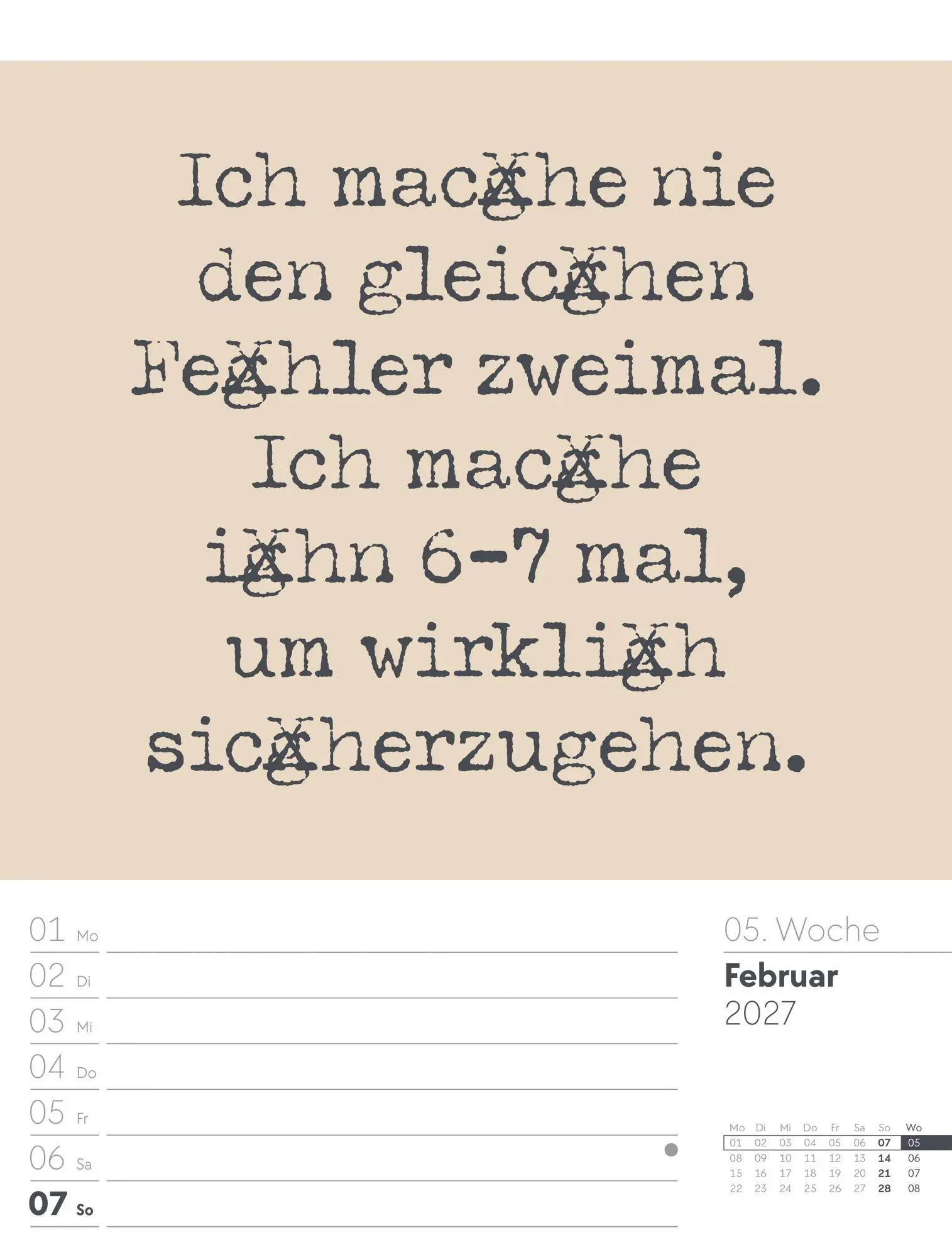 Bild: 9783838427959 | Klartext Sprüchekalender Wochenplaner 2027 | GmbH | Kalender | 56 S.