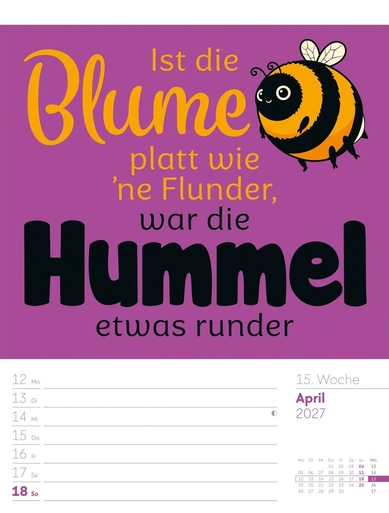 Bild: 9783838427959 | Klartext Sprüchekalender Wochenplaner 2027 | GmbH | Kalender | 56 S.