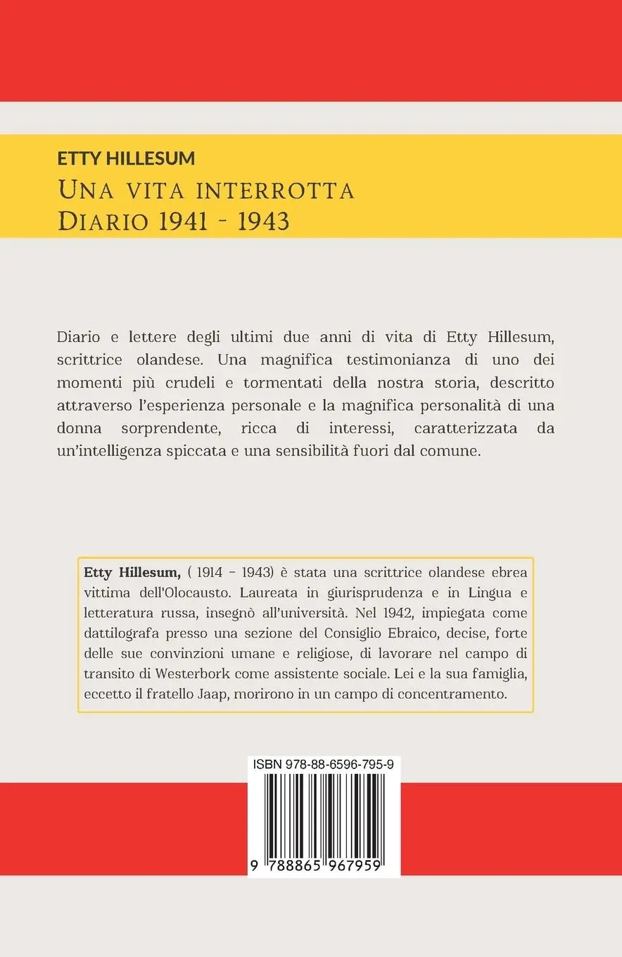 Rückseite: 9788865967959 | UNA VITA INTERROTTA. DIARIO 1941-1943 | Etty Hillesum | Taschenbuch