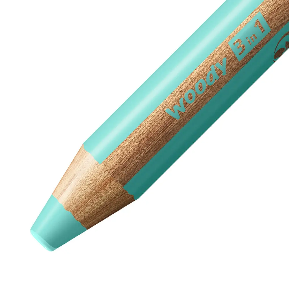 Bild: 4006381578059 | STABILO woody 3 in 1 6er Etui mit Spitzer Pastellfarben | In Karton