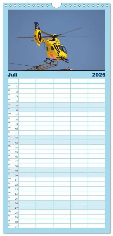 Bild: 9783457098059 | Familienplaner 2025 - Helikopter in der Luft 2.0 mit 5 Spalten...