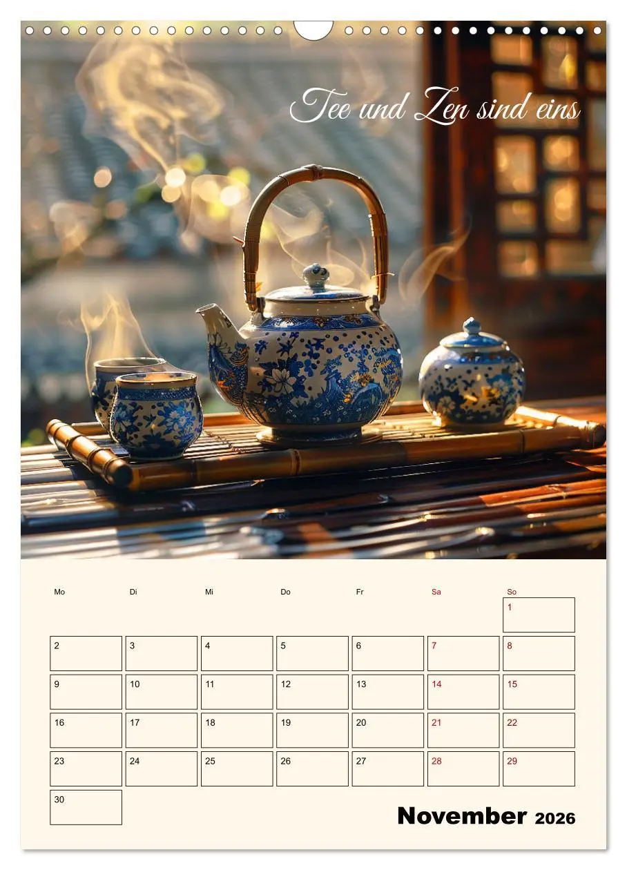 Bild: 9783516258059 | Du, mein geliebter Tee (Wandkalender 2026 DIN A3 hoch), CALVENDO...