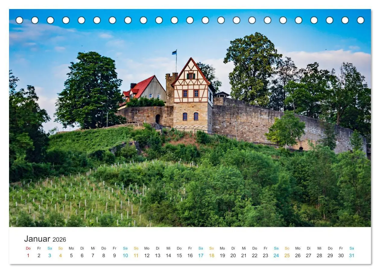 Bild: 9783457778159 | Haßberge - Burgen und Burgruinen (Tischkalender 2026 DIN A5 quer),...
