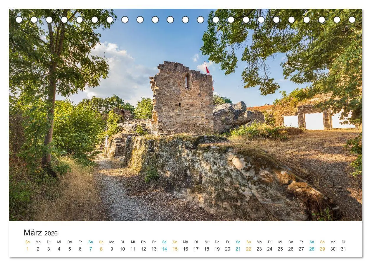 Bild: 9783457778159 | Haßberge - Burgen und Burgruinen (Tischkalender 2026 DIN A5 quer),...