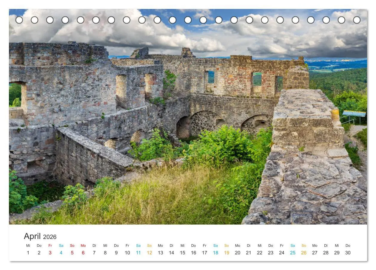Bild: 9783457778159 | Haßberge - Burgen und Burgruinen (Tischkalender 2026 DIN A5 quer),...