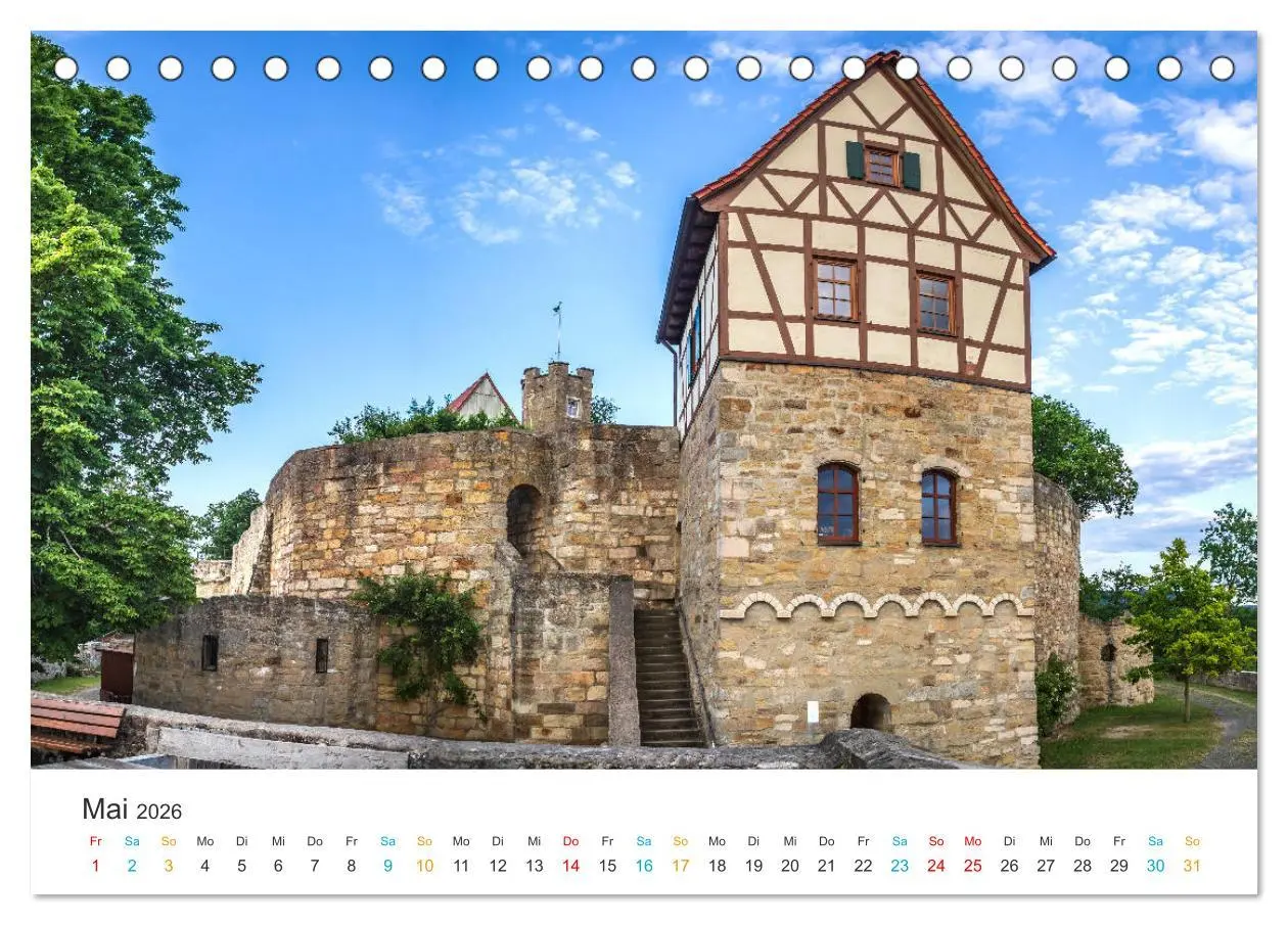 Bild: 9783457778159 | Haßberge - Burgen und Burgruinen (Tischkalender 2026 DIN A5 quer),...