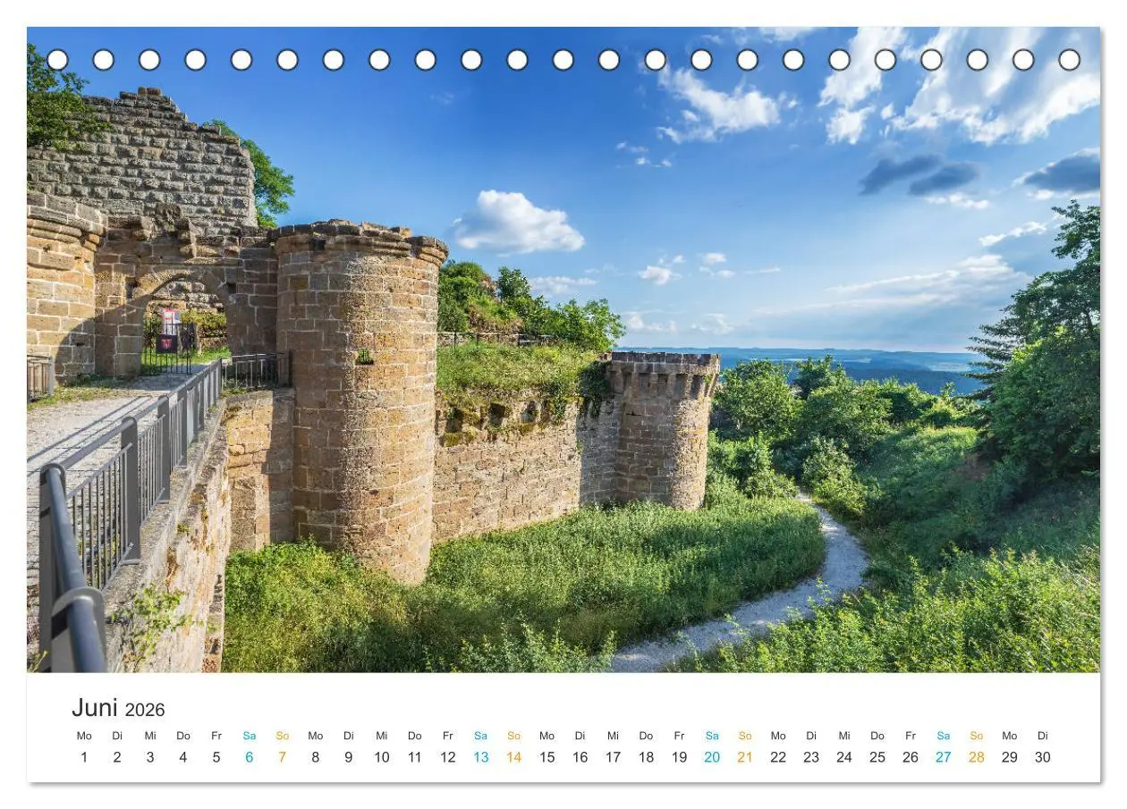Bild: 9783457778159 | Haßberge - Burgen und Burgruinen (Tischkalender 2026 DIN A5 quer),...