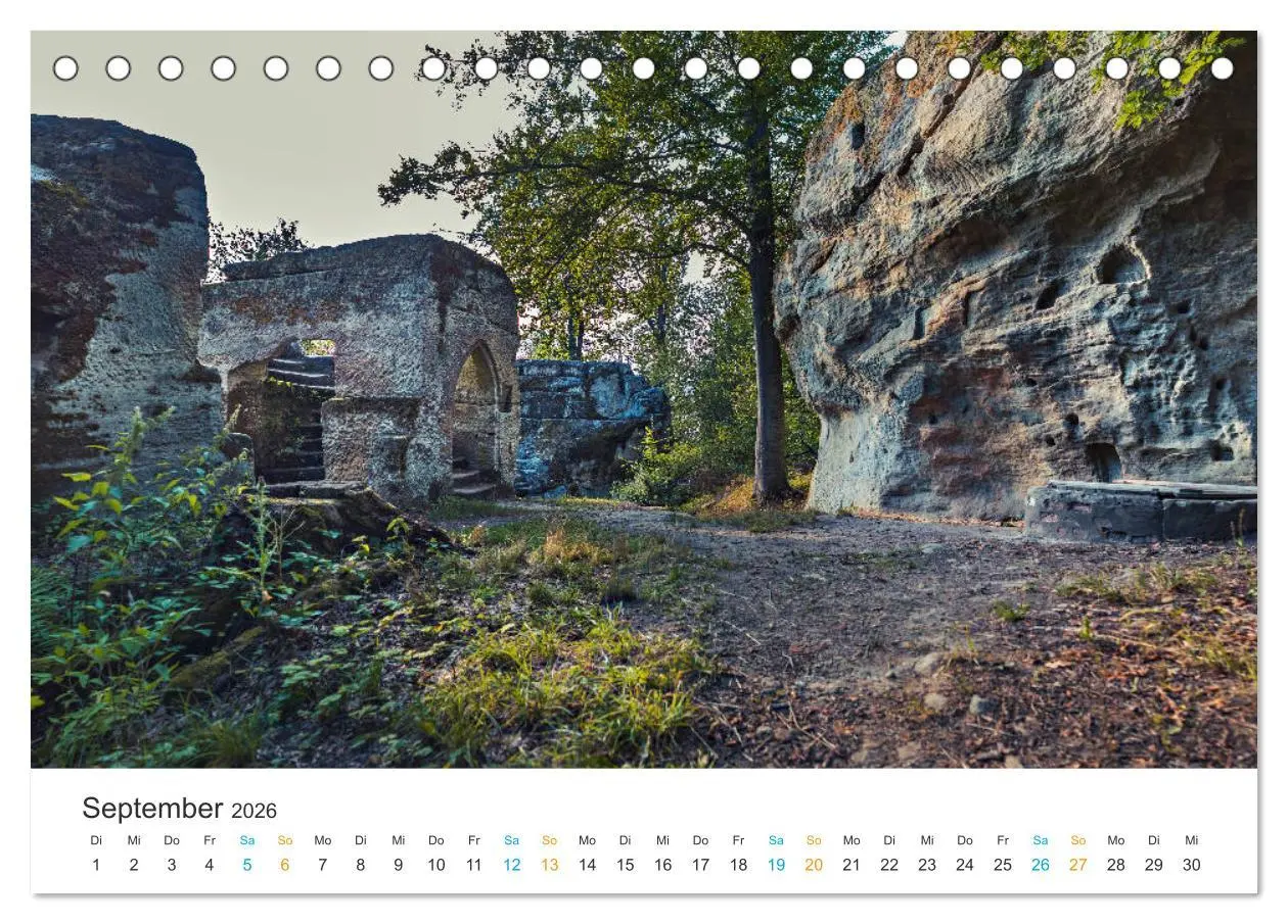 Bild: 9783457778159 | Haßberge - Burgen und Burgruinen (Tischkalender 2026 DIN A5 quer),...