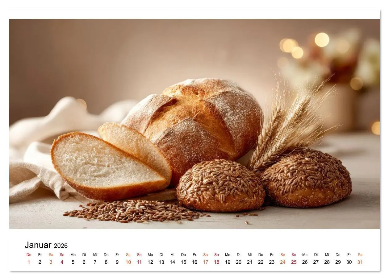 Bild: 9783516628159 | Küchenkalender Brot (Wandkalender 2026 DIN A3 quer), CALVENDO...