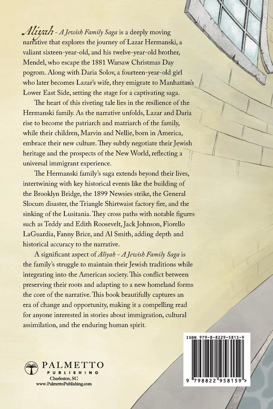 Rückseite: 9798822958159 | Aliyah - A Jewish Family Saga | Harold Emanuel | Taschenbuch | 2024